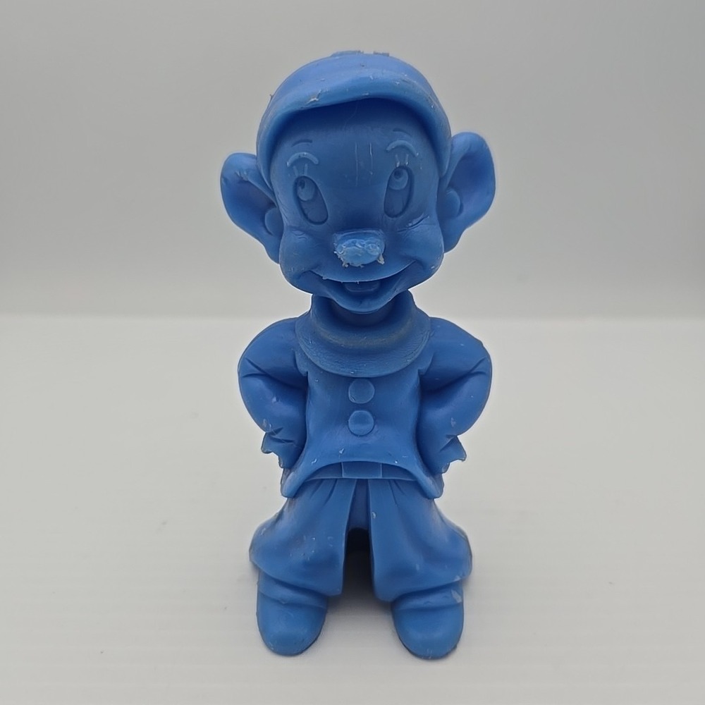 Vintage Marx Disney Productions Blue Plastic Dopey "7 Dwarfs" Figurine.‎ USA